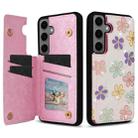 For Samsung Galaxy S24+ 5G Printed Double Buckle RFID Anti-theft Phone Case(Blossoming Flowers) - 1