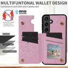 For Samsung Galaxy S24 FE 5G Printed Double Buckle RFID Anti-theft Phone Case(Pastoral Rose) - 3