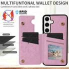 For Samsung Galaxy S25 5G Printed Double Buckle RFID Anti-theft Phone Case(Rose) - 3