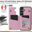 For Samsung Galaxy S25+ 5G Printed Double Buckle RFID Anti-theft Phone Case(Dried Flower World) - 3