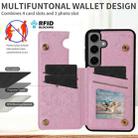 For Samsung Galaxy S25+ 5G Printed Double Buckle RFID Anti-theft Phone Case(Blossoming Flowers) - 3