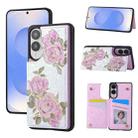 For Samsung Galaxy S25 Edge 5G Printed Double Buckle RFID Anti-theft Phone Case(Pastoral Rose) - 1