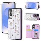For Samsung Galaxy S25 Edge 5G Printed Double Buckle RFID Anti-theft Phone Case(Dried Flower World) - 1