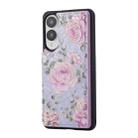 For Samsung Galaxy S25 Edge 5G Printed Double Buckle RFID Anti-theft Phone Case(Rose) - 2