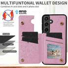 For Samsung Galaxy S25 FE 5G Printed Double Buckle RFID Anti-theft Phone Case(Pastoral Rose) - 3
