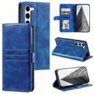 For Samsung Galaxy S23 5G Simple 6-Card Wallet Leather Phone Case(Blue) - 1