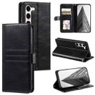 For Samsung Galaxy S23 5G Simple 6-Card Wallet Leather Phone Case(Black) - 1