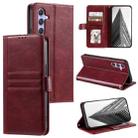 For Samsung Galaxy S23 FE 5G Simple 6-Card Wallet Leather Phone Case(Wine Red) - 1