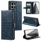 For Samsung Galaxy S23 Ultra 5G Simple 6-Card Wallet Leather Phone Case(Navy Blue) - 1