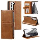 For Samsung Galaxy S22+ 5G Simple 6-Card Wallet Leather Phone Case(Brown) - 1