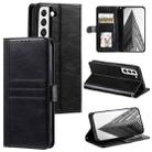 For Samsung Galaxy S22+ 5G Simple 6-Card Wallet Leather Phone Case(Black) - 1