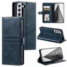 For Samsung Galaxy S22 5G Simple 6-Card Wallet Leather Phone Case(Navy Blue) - 1