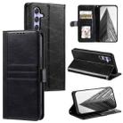 For Samsung Galaxy A35 5G Simple 6-Card Wallet Leather Phone Case(Black) - 1