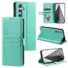 For Samsung Galaxy A55 5G Simple 6-Card Wallet Leather Phone Case(Green) - 1