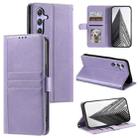 For Samsung Galaxy A55 5G Simple 6-Card Wallet Leather Phone Case(Purple) - 1