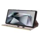 For Samsung Galaxy S25 Ultra 5G Crossbody Rhombic Sucker Leather Phone Case(White) - 3