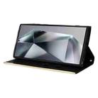 For Samsung Galaxy S25 Ultra 5G Crossbody Rhombic Sucker Leather Phone Case(Black) - 3