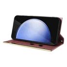 For Samsung Galaxy S24 FE 5G Crossbody Rhombic Sucker Leather Phone Case(Rose Gold) - 3