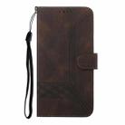 For ZTE Blade V41 Smart Cubic Skin Feel Flip Leather Phone Case(Brown) - 3