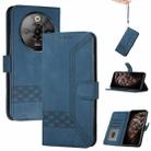 For ZTE nubia Focus Pro Cubic Skin Feel Flip Leather Phone Case(Blue) - 1