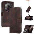For ZTE nubia Focus Pro Cubic Skin Feel Flip Leather Phone Case(Brown) - 1
