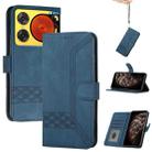 For ZTE nubia Music 2 Cubic Skin Feel Flip Leather Phone Case(Blue) - 1