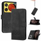 For ZTE nubia Music 2 Cubic Skin Feel Flip Leather Phone Case(Black) - 1