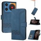 For ZTE nubia Music Cubic Skin Feel Flip Leather Phone Case(Blue) - 1