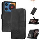 For ZTE nubia Music Cubic Skin Feel Flip Leather Phone Case(Black) - 1