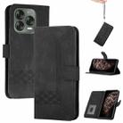 For ZTE Blade V70 Design Cubic Skin Feel Flip Leather Phone Case(Black) - 1