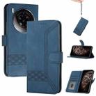 For ZTE nubia Z50S Pro Cubic Skin Feel Flip Leather Phone Case(Blue) - 1