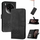 For ZTE nubia Z50S Pro Cubic Skin Feel Flip Leather Phone Case(Black) - 1