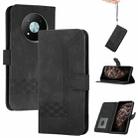 For ZTE Voyage 41 5G Cubic Skin Feel Flip Leather Phone Case(Black) - 1