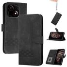 For ZTE Blade A35e 4G Cubic Skin Feel Flip Leather Phone Case(Black) - 1
