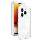 For Tecno Spark 20 Pro 3 in 1 Clear TPU Color PC Frame Phone Case(White) - 1