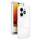 For Tecno Spark Go 2024 3 in 1 Clear TPU Color PC Frame Phone Case(White) - 1