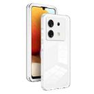 For Infinix Zero 30 3 in 1 Clear TPU Color PC Frame Phone Case(White) - 1