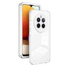 For Realme 12 Pro+ 3 in 1 Clear TPU Color PC Frame Phone Case(White) - 1