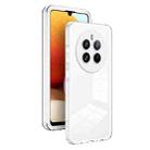 For Realme 12 Pro 3 in 1 Clear TPU Color PC Frame Phone Case(White) - 1