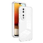 For Honor 90 3 in 1 Clear TPU Color PC Frame Phone Case(White) - 1