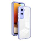 For Honor 90 Lite 3 in 1 Clear TPU Color PC Frame Phone Case(Purple) - 1