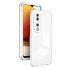 For Honor X7b 3 in 1 Clear TPU Color PC Frame Phone Case(White) - 1