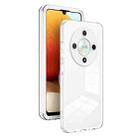 For Honor X9b 3 in 1 Clear TPU Color PC Frame Phone Case(White) - 1