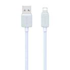USAMS US-SJ694 USB to 8 Pin 2.4A Striped Fast Charge Data Cable, Length:2m(Blue) - 1