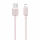 USAMS US-SJ694 USB to 8 Pin 2.4A Striped Fast Charge Data Cable, Length:2m(Pink) - 1