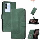 For vivo V29e 5G Global/Y200 5G Global Cubic Skin Feel Flip Leather Phone Case(Green) - 1