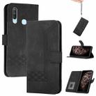 For vivo Y17/Y15/Y12/Y11 Cubic Skin Feel Flip Leather Phone Case(Black) - 1