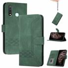 For vivo Y19/U3/Y5s/Z5i/U20 Cubic Skin Feel Flip Leather Phone Case(Green) - 1