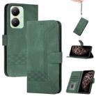 For vivo Y27 4G Global Cubic Skin Feel Flip Leather Phone Case(Green) - 1