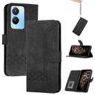 For vivo Y56 5G Global/Y16 4G Global Cubic Skin Feel Flip Leather Phone Case(Black) - 1